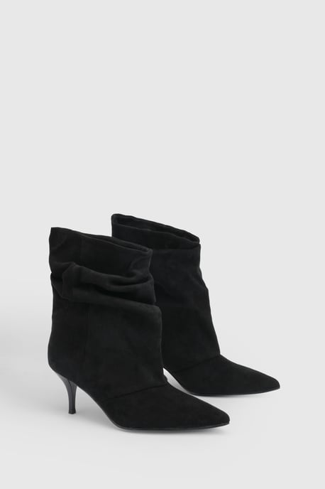 Slouchy Ruched Ankle Boots - Image 3