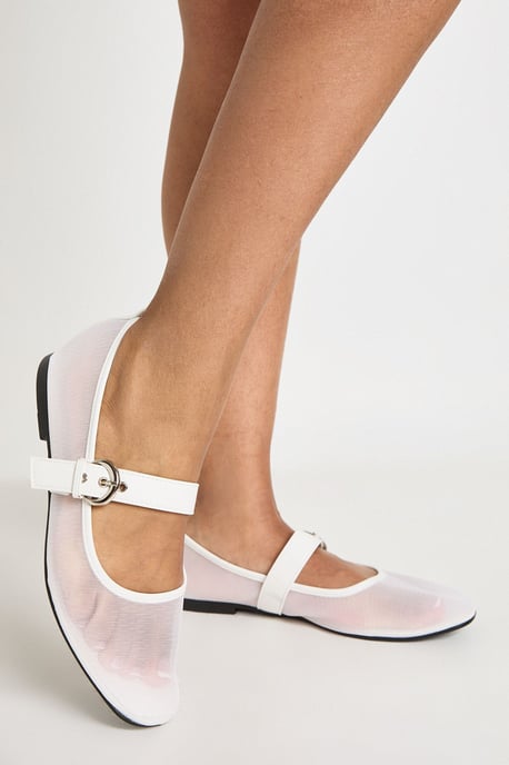 Mesh Mary Jane Ballet Flats - Image 2
