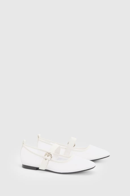Mesh Mary Jane Ballet Flats - Image 3