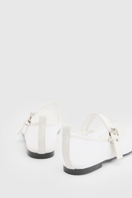 Mesh Mary Jane Ballet Flats - Image 4