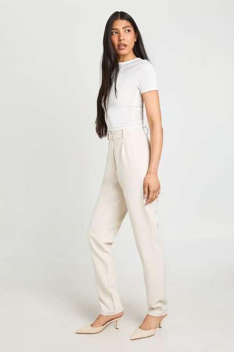 Tall High Waist Tapered Tailored Suit Trousers - Image 3