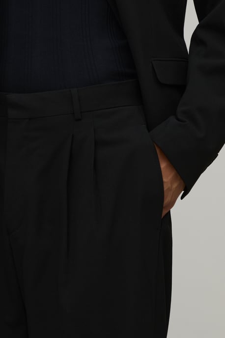 Tailored Pleat Front Wide Fit Suit Trousers - Image 3