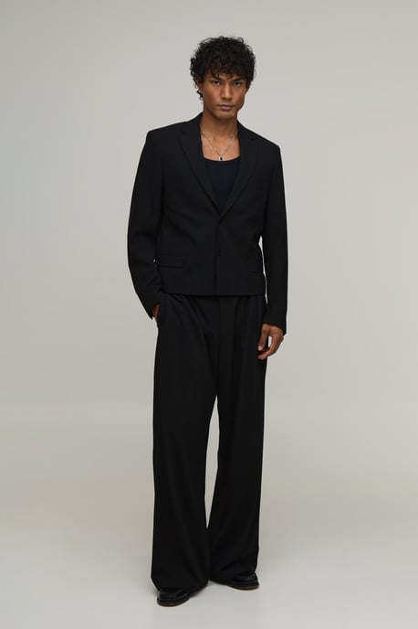 Tailored Pleat Front Wide Fit Suit Trousers - Image 4