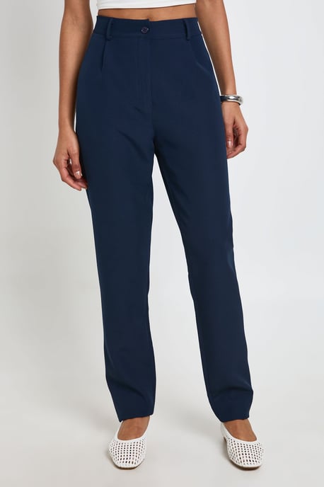 Tall High Waist Tapered Tailored Suit Trousers - Image 4