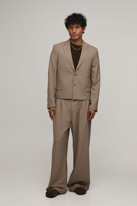 Tailored Pleat Front Wide Fit Suit Trousers - Image 4