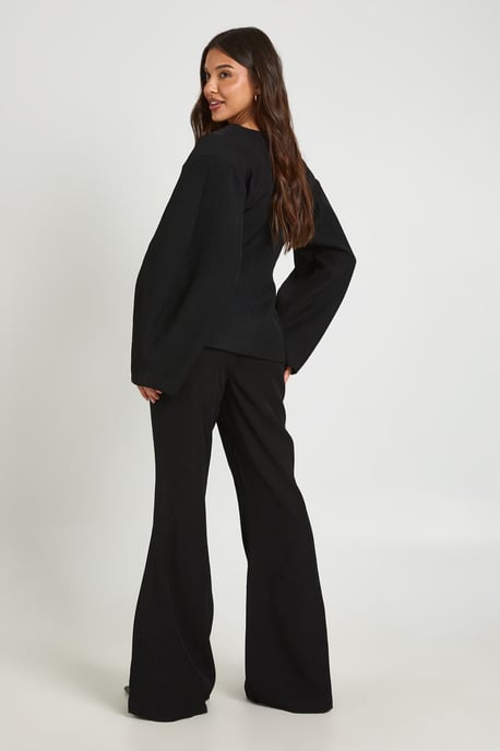 Flare Leg Tailored Trousers - Image 2