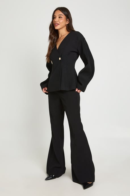 Flare Leg Tailored Trousers - Image 3