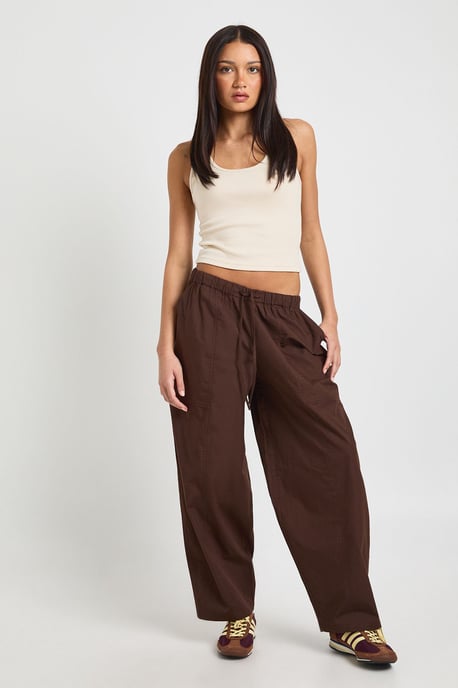 Poplin Drawcord Barrel Leg Poplin Trouser - Image 1