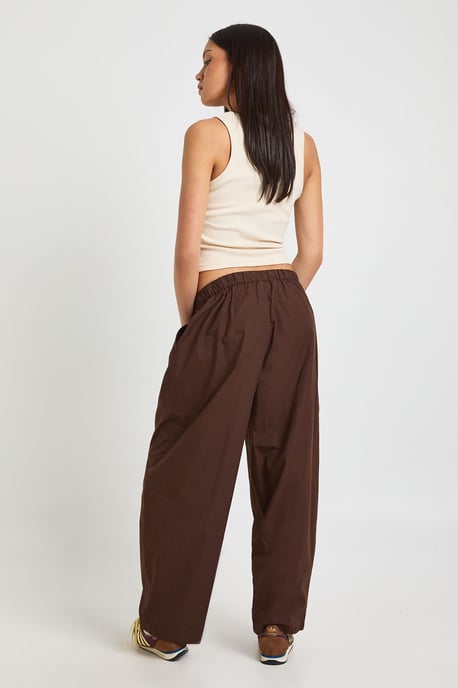 Poplin Drawcord Barrel Leg Poplin Trouser - Image 2