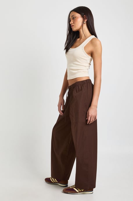 Poplin Drawcord Barrel Leg Poplin Trouser - Image 3