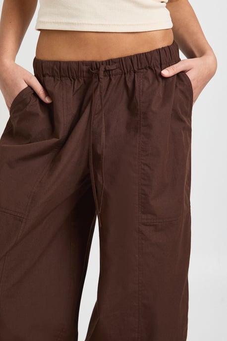Poplin Drawcord Barrel Leg Poplin Trouser - Image 4