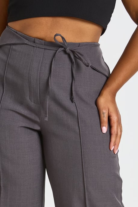 Plus Tie Waist Tailored Trouser - Image 2
