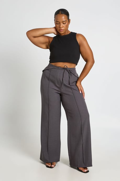 Plus Tie Waist Tailored Trouser - Image 4
