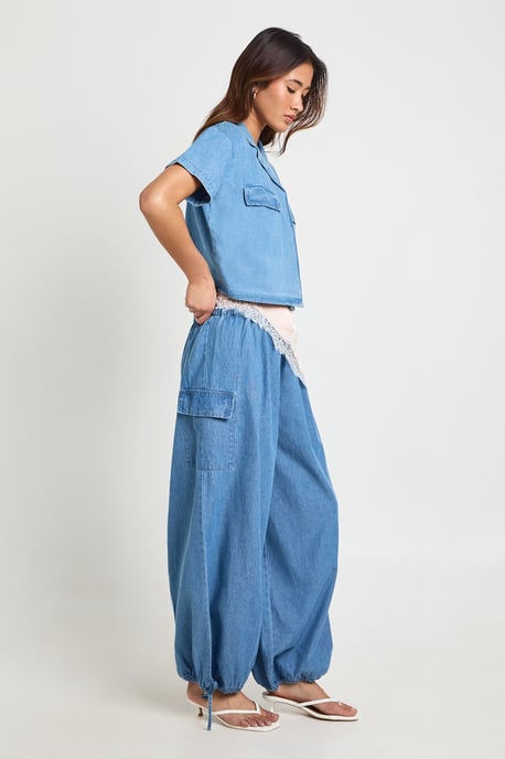 Chambray Balloon Trouser - Image 1