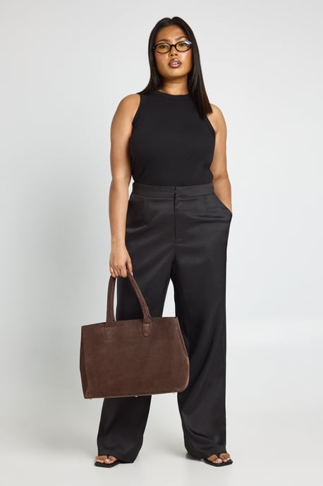 Plus Marl Mid Rise Tailored Trouser - Image 3