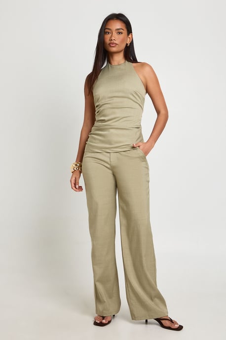 Marl Mid Rise Tailored Trouser - Image 1