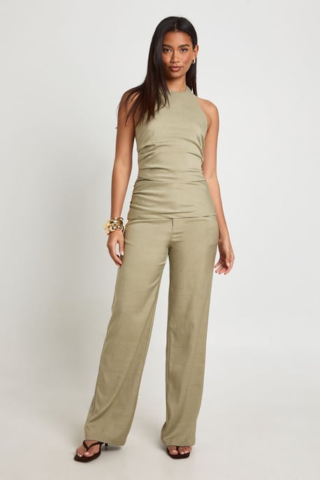Marl Mid Rise Tailored Trouser - Image 3