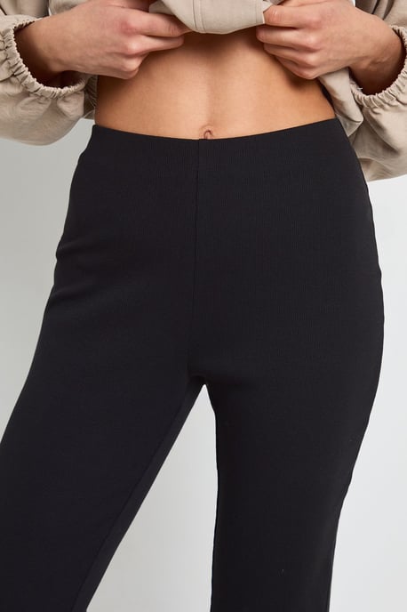 Rib High Waist Split Hem Legging - Image 4