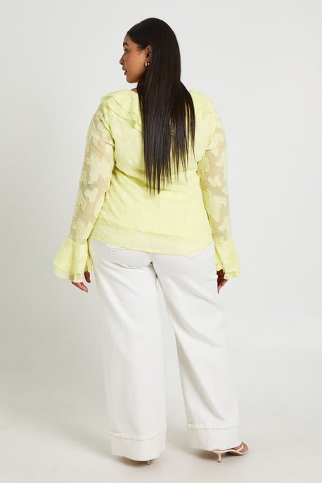 Plus Ruffle Burnout Blouse - Image 2