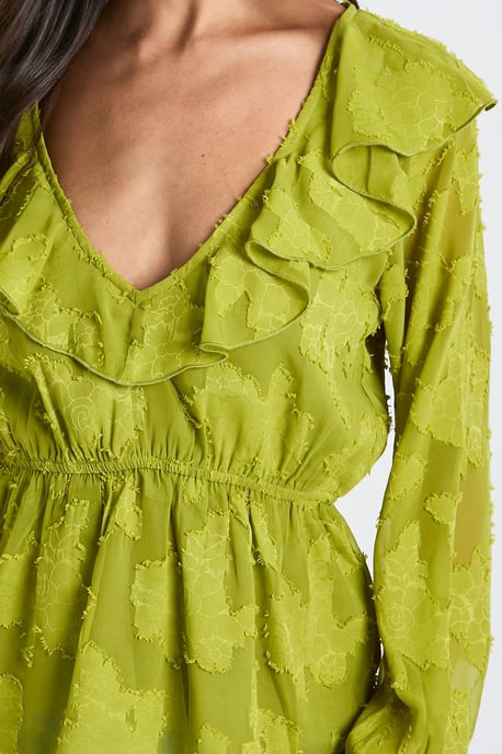Burnout Floral Angel Sleeve Blouse - Image 4