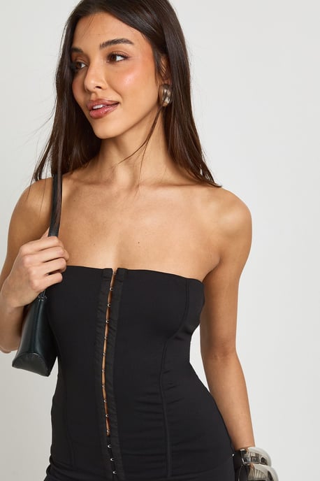 Cotton Touch Hook and Eye Bandeau Corset - Image 4