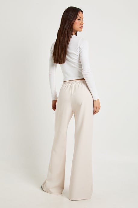 Tall Woven Elasticated Waist Straight Leg Trousers - Image 2