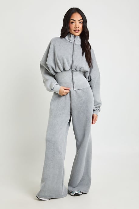 Deep Hem Funnel Neck Tracksuit - Image 1
