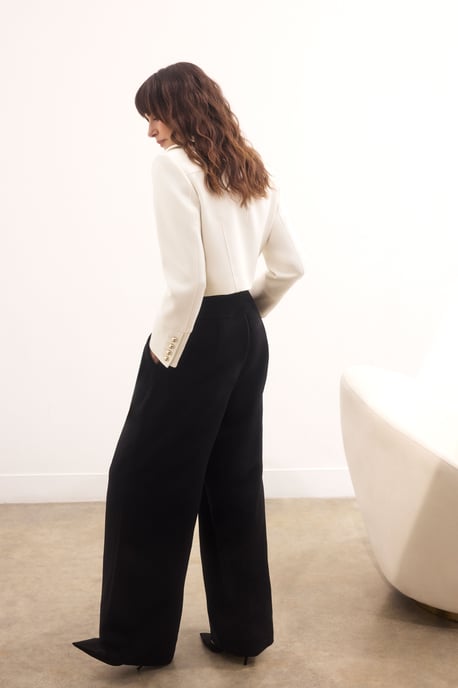Compact Stretch Pocket Straight Leg Trousers - Image 1