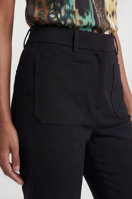 Compact Stretch Pocket Straight Leg Trousers - Image 2