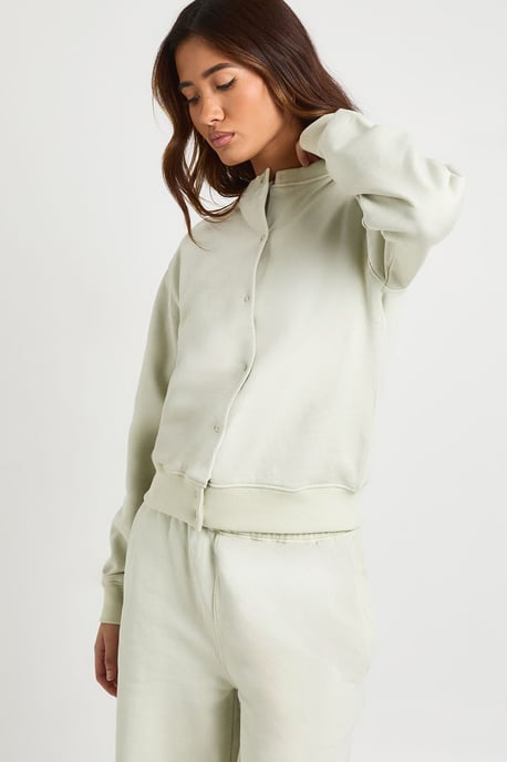 Washed Popper Bomber Sweatshirt Barrell Leg Tracksuit - Image 3