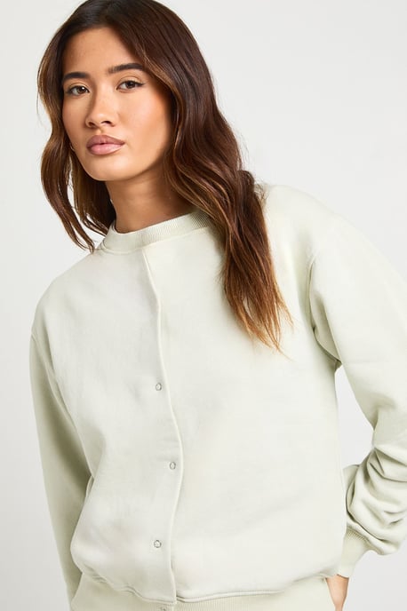 Washed Popper Bomber Sweatshirt Barrell Leg Tracksuit - Image 4
