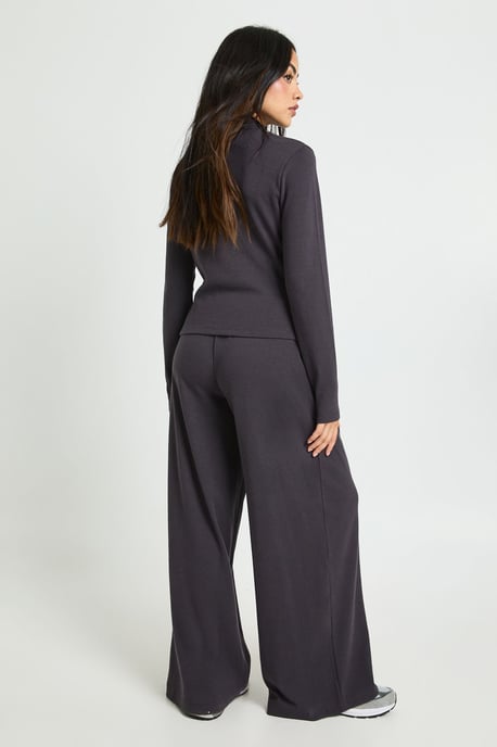 Rib Long Sleeve High Neck Tracksuit - Image 2