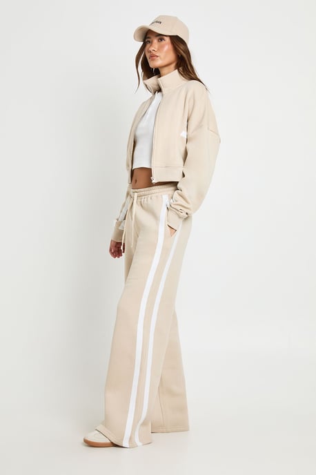 Contrast Striped Funnel Neck Tracksuit - Image 1