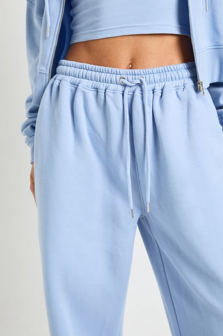Tall Seam Detail Crop Top 3 Piece Hooded Tracksuit - Image 4