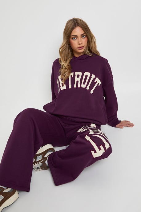 Detroit Applique Hoodie Tracksuit - Image 1