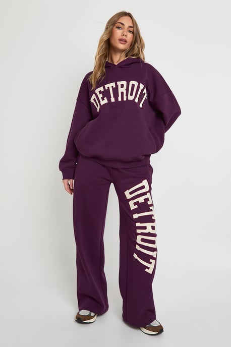 Detroit Applique Hoodie Tracksuit - Image 3