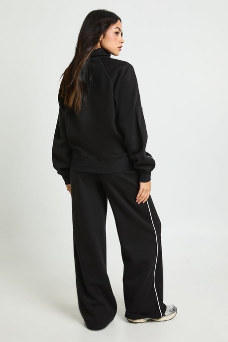 Half Zip Sweatshirt Piping Detail Tracksuit - Image 2