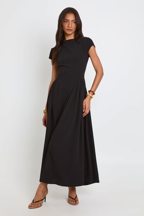 Tall Textured Volume Skirt Midaxi Dress - Image 3