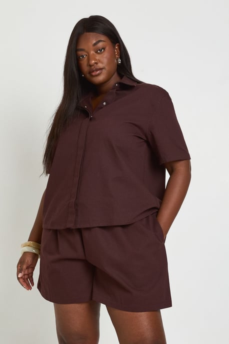 Chambray Button Through Shirt - Image 1
