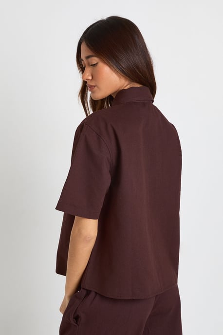 Chambray Button Through Shirt - Image 2