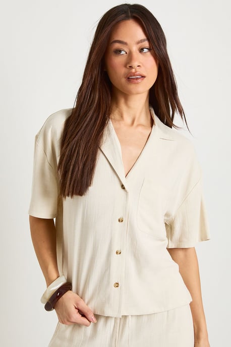 Tall Premium Linen Short Sleeve Shirt - Image 1