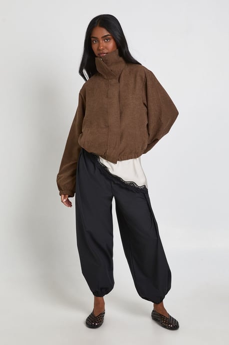 Funnel Neck Elasticated Waist Jacket - Image 1