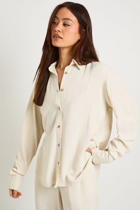 Tall Premium Linen Oversized Shirt - Image 1