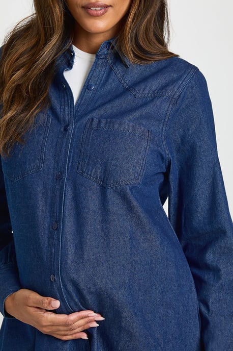 Maternity Denim Western Shirt - Image 4
