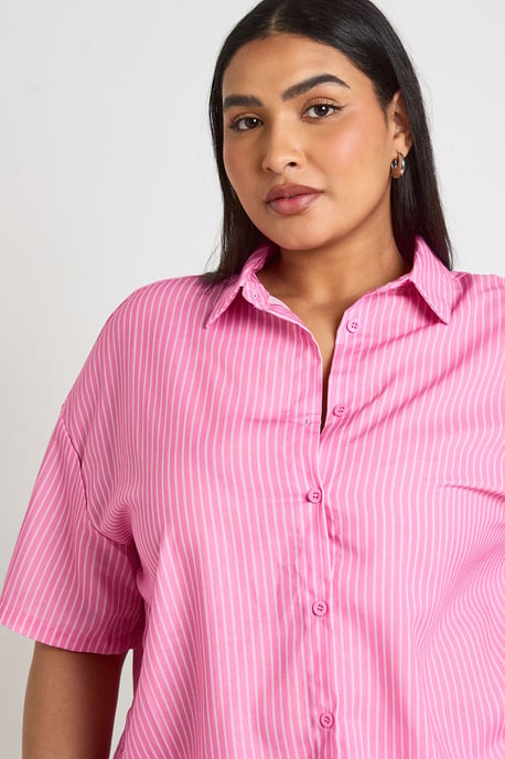 Plus Stripe Oversized Shirt - Image 4