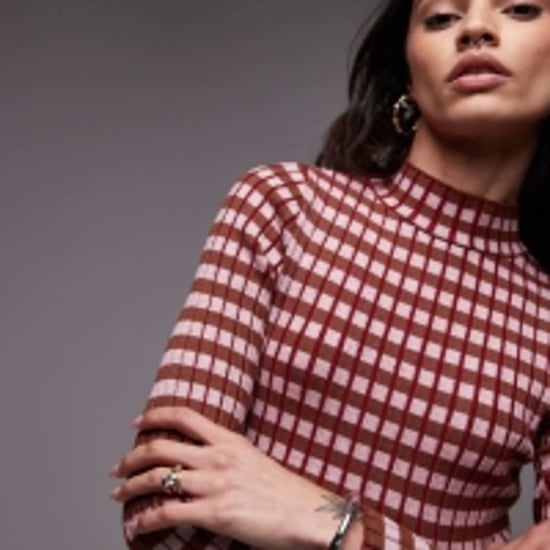 Topshop knitted plated check long sleeve top in multi - Image 3