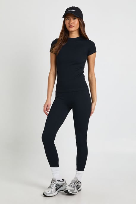 Contour Ribbed Seamless Leggings - Image 3