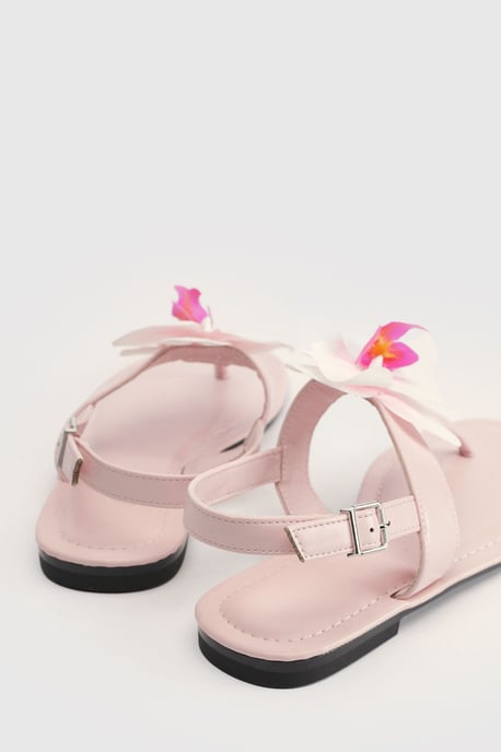 Orchid Detail Toe Post Sandals - Image 4