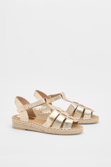 Piper Faux Suede Gladiator Espadrille Flats - Image 1
