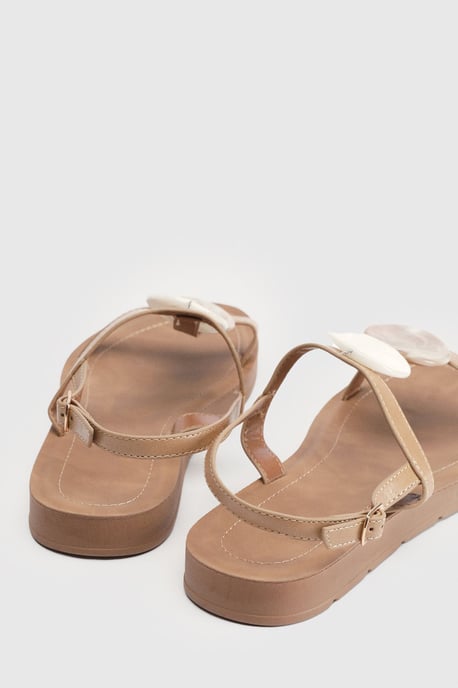 Resin Trim Detail Strappy Sandals - Image 4